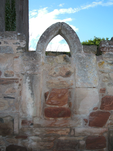 Photo of a medieval lancet window