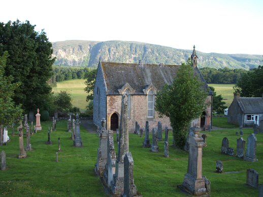 Photo of the church at Dores