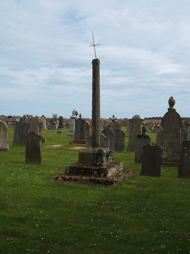 Picture of the old Market Cross within Kinneddar church yard