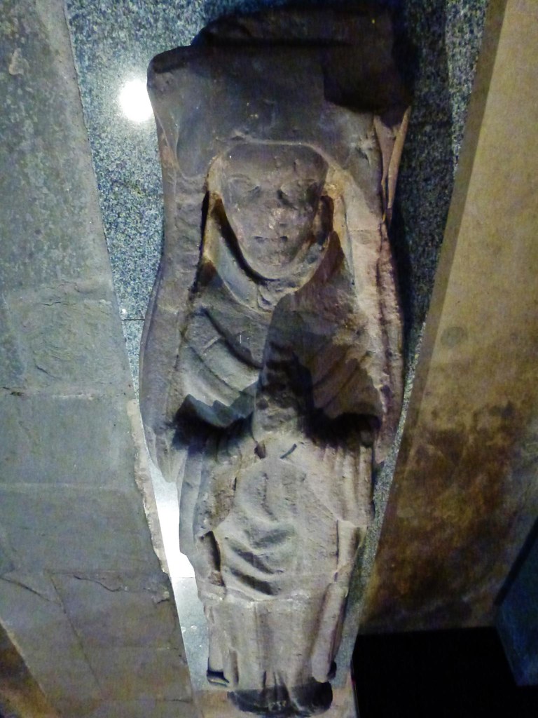 Photograph of an effigy of a canon, Aberdeen Cathedral.