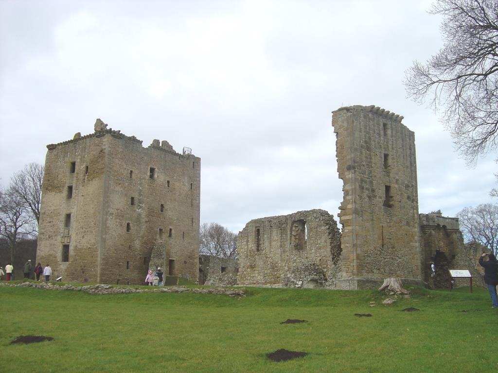 View of Spynie Palace from the south-east showing the two lancet windows belonging to the Palace Chapel.