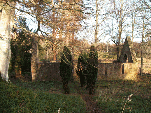 South facade of Altyre church.