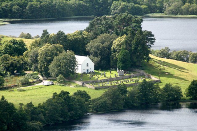 Picture of Alvie Church from the air.