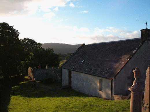 Photo of the church at Dunlichty