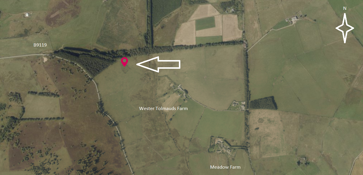 Aerial photo of St Erchard's birthplace.
