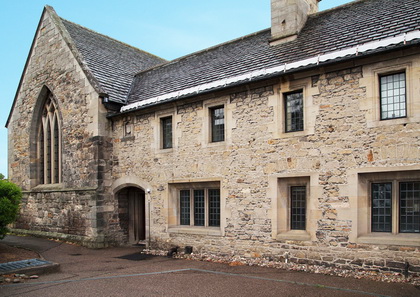The east gable of Greyfriars church with some of the conventual buildings. The east gable of the church with some of the conventual buildings.
