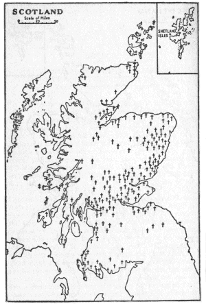 Map of Pre-Columban churches.
